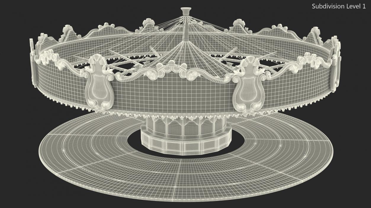 3D Empty Carousel Rigged