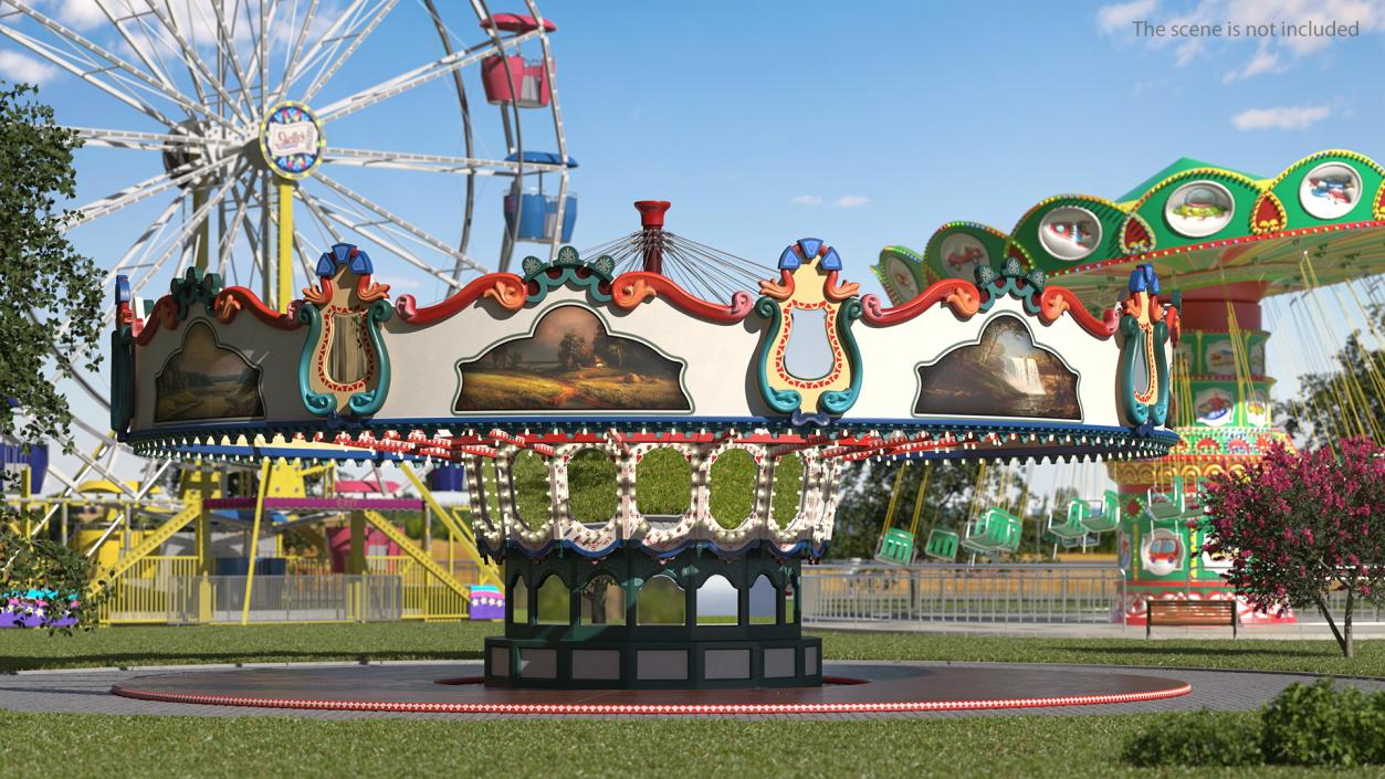 3D Empty Carousel Rigged