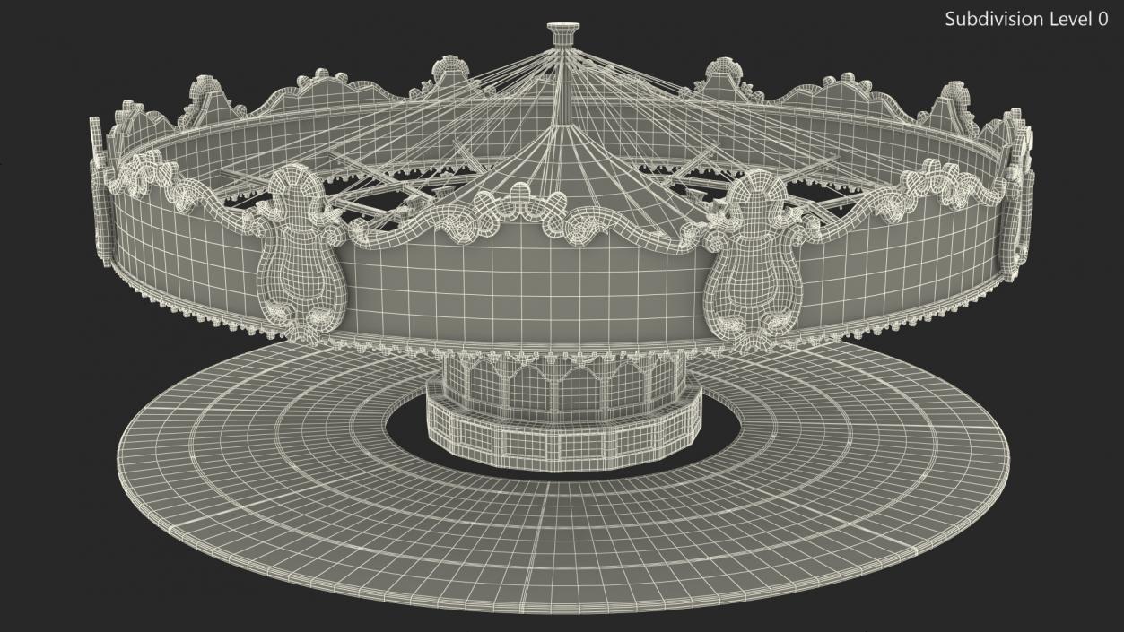 3D Empty Carousel Rigged