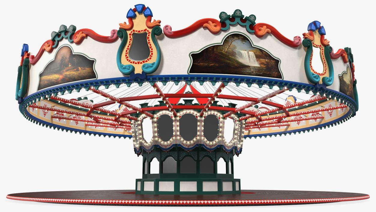 3D Empty Carousel Rigged