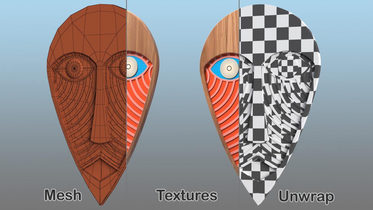 3D model Decorative African Design Mask