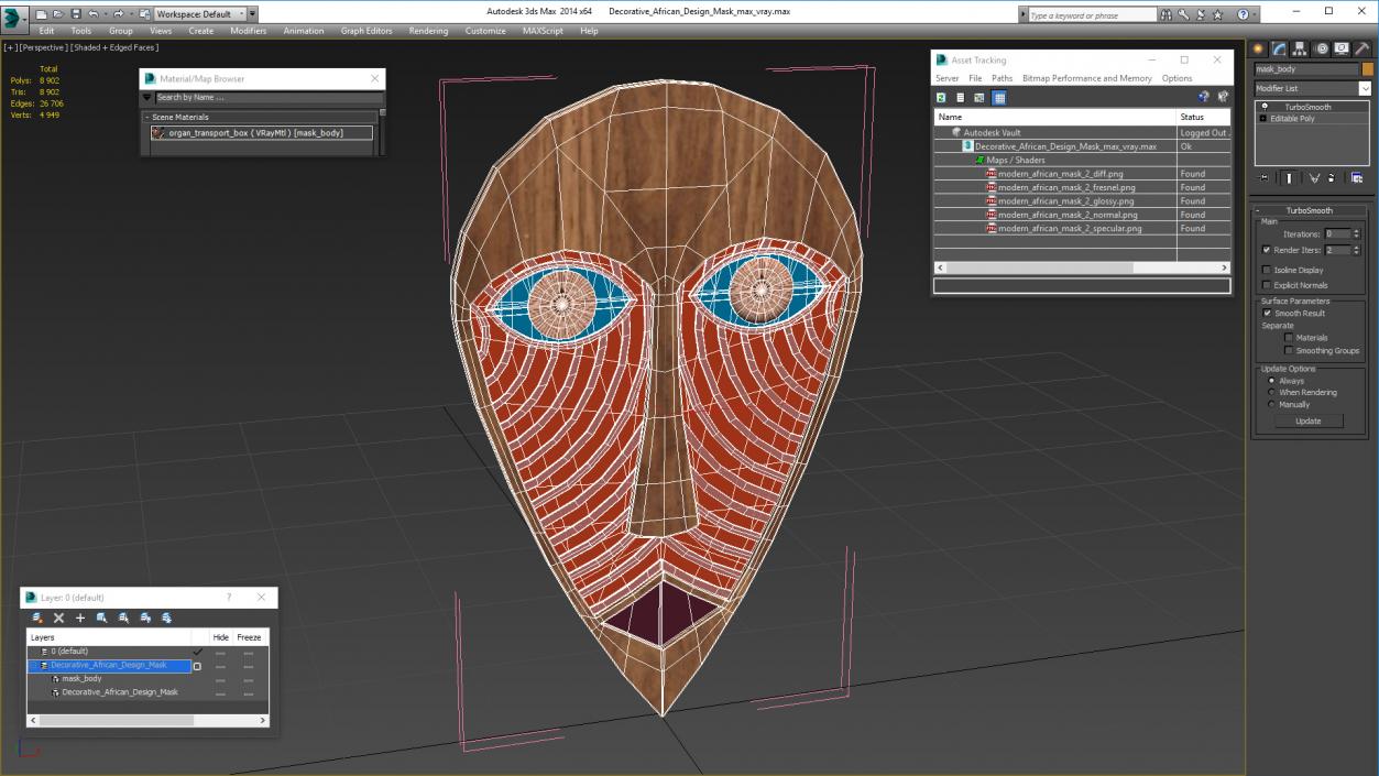 3D model Decorative African Design Mask