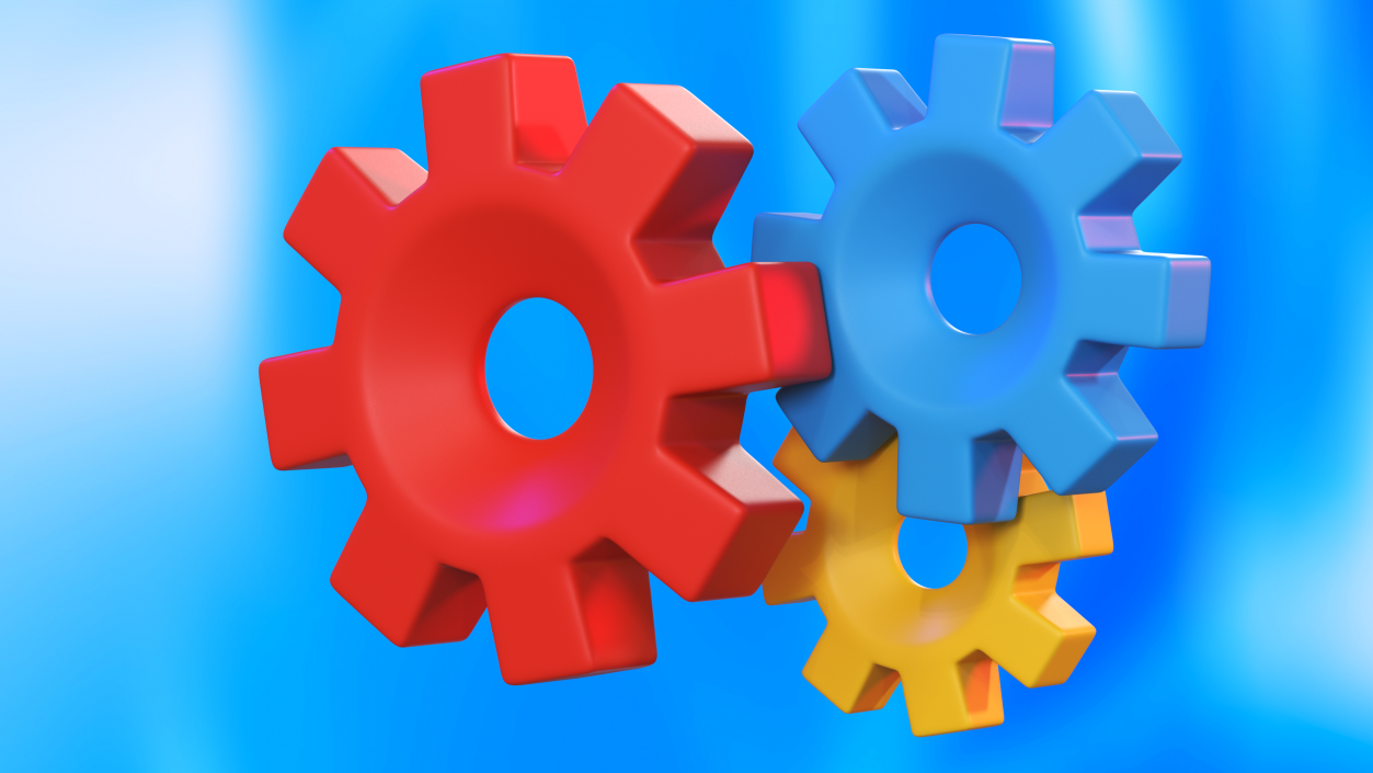 3D Gear Stylized Concept Icon