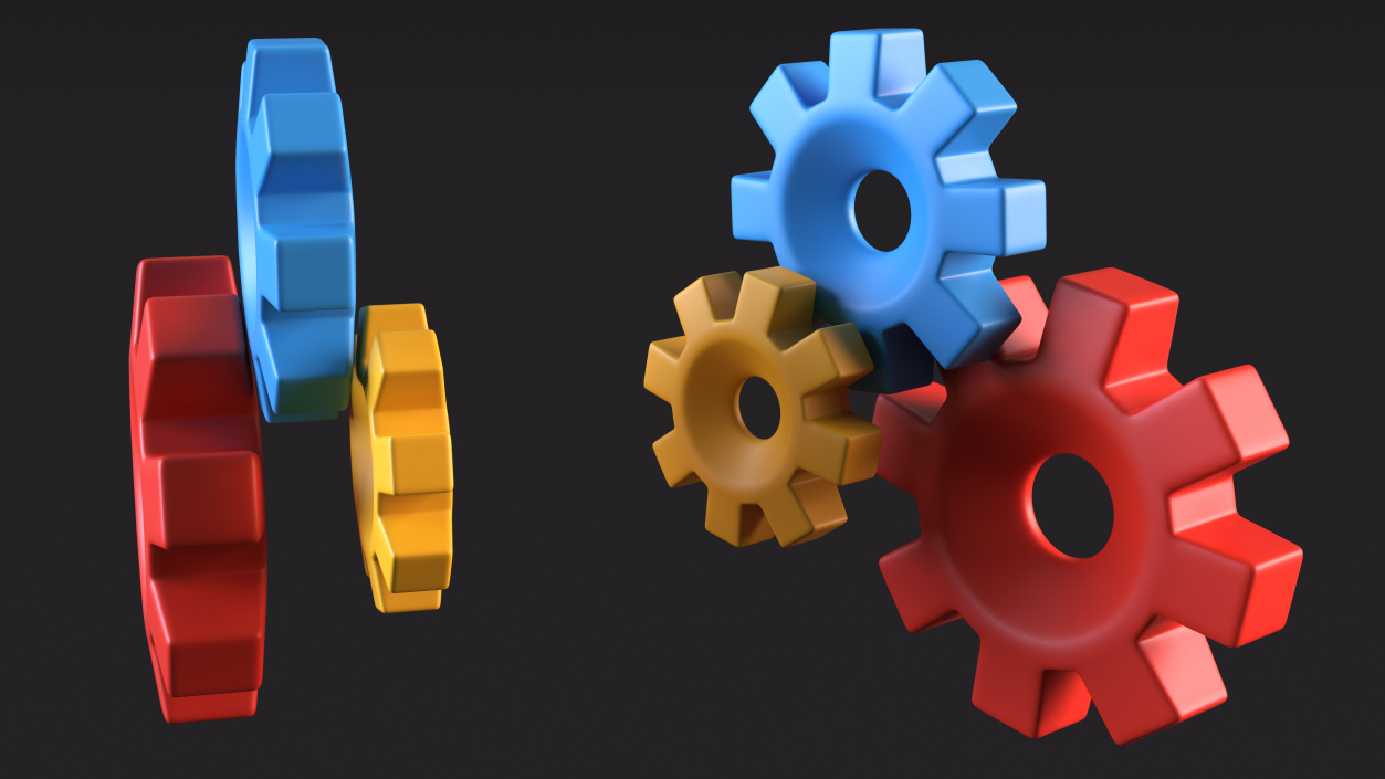 3D Gear Stylized Concept Icon