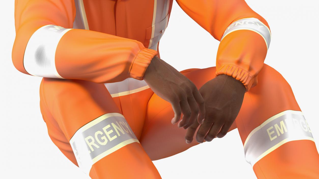 Light Skin Black Male Rescuer 3D model