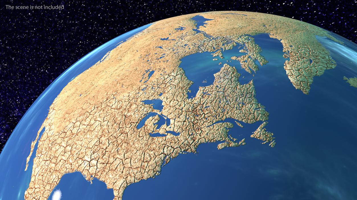 Earth Stylized Drought 3D