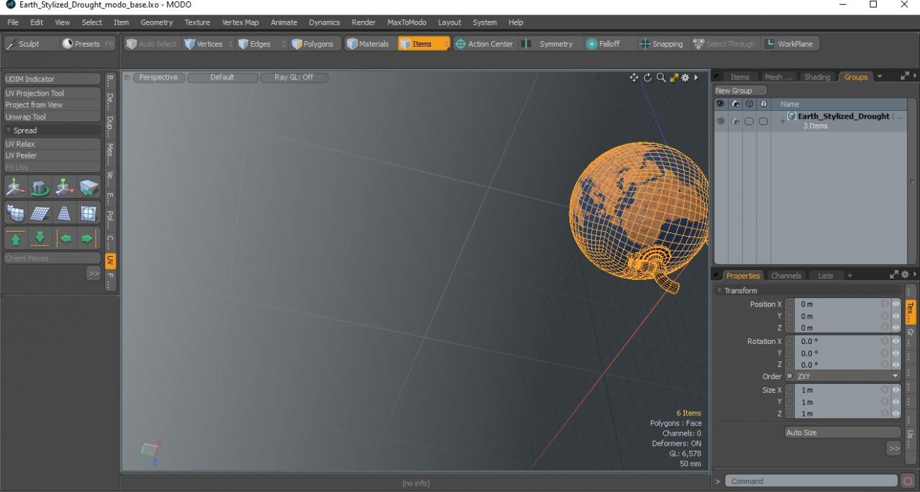 Earth Stylized Drought 3D