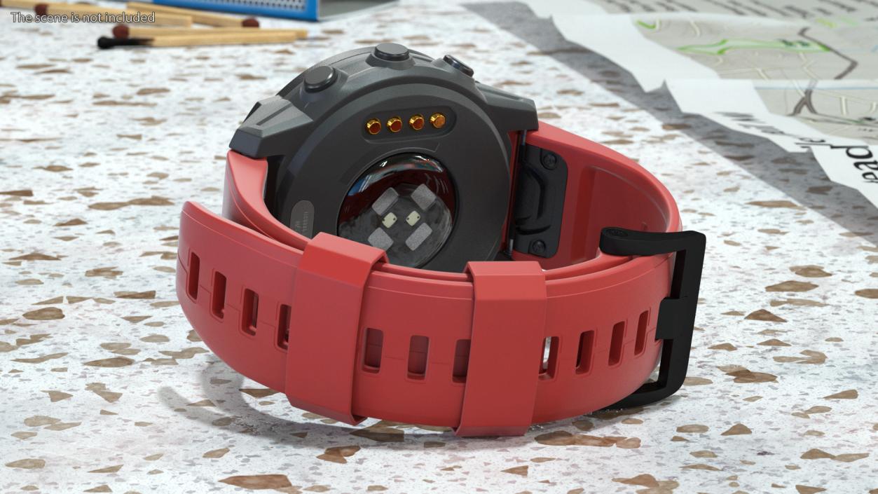 3D model Sport Smartwatch Red Band