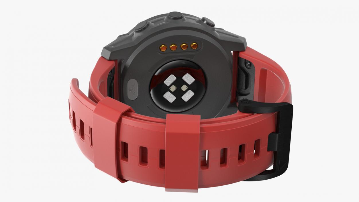 3D model Sport Smartwatch Red Band