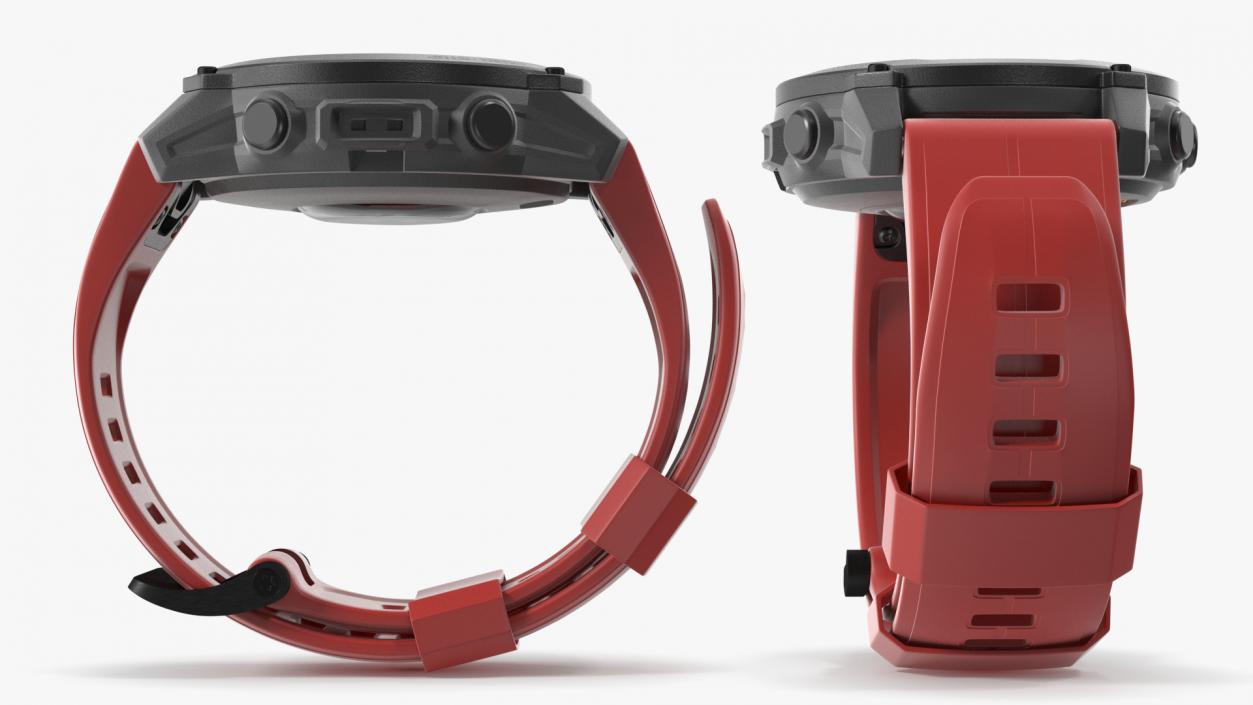 3D model Sport Smartwatch Red Band