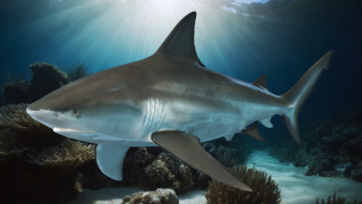 3D Bull Shark or Carcharhinus Leucas model