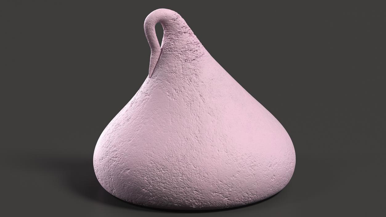 Smooth Meringue Drop Cookie Pink 3D