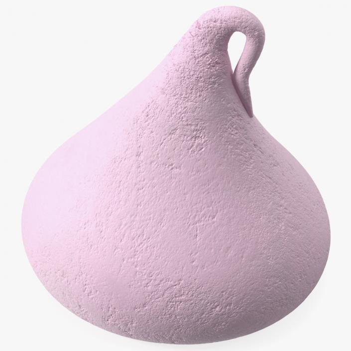 Smooth Meringue Drop Cookie Pink 3D