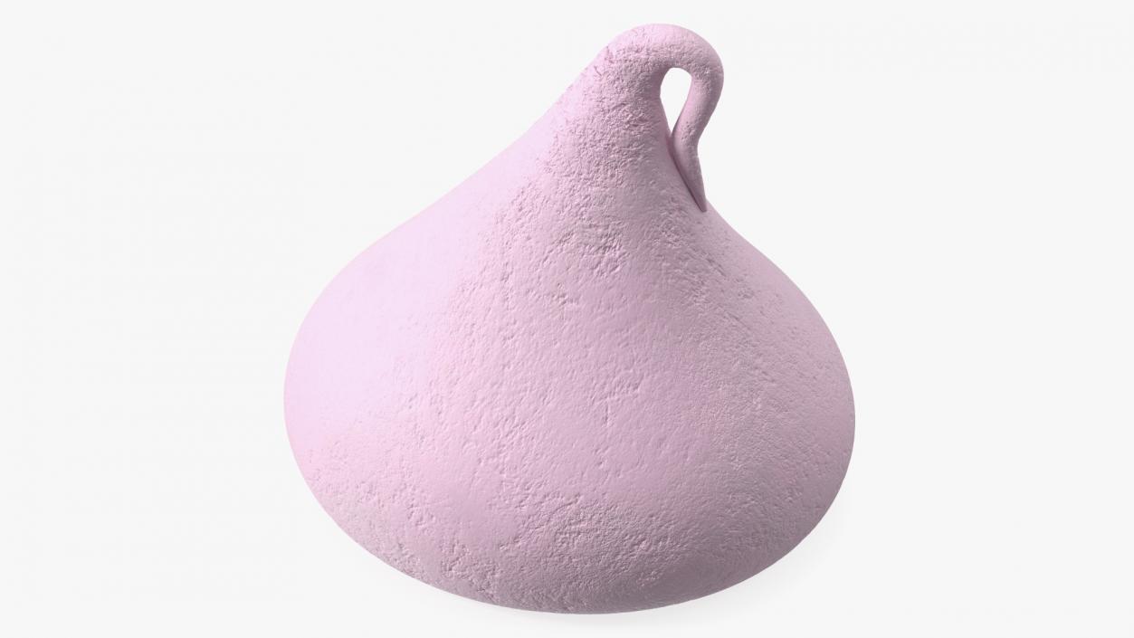 Smooth Meringue Drop Cookie Pink 3D