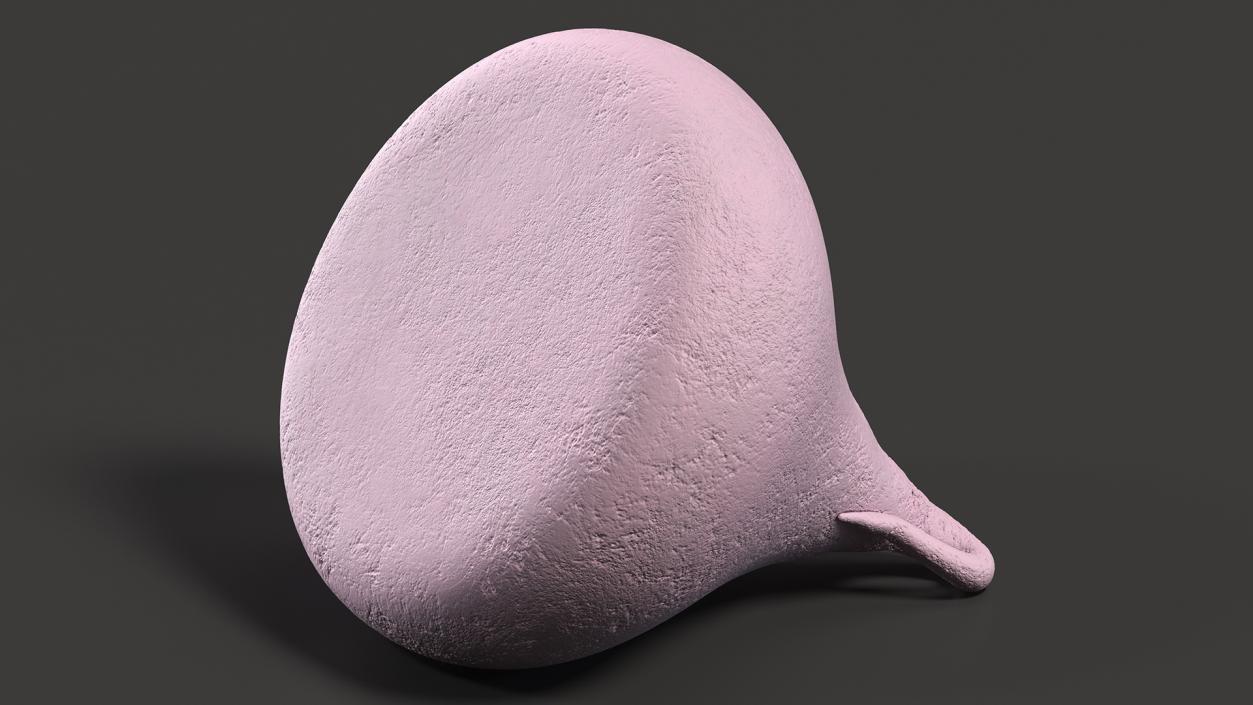 Smooth Meringue Drop Cookie Pink 3D