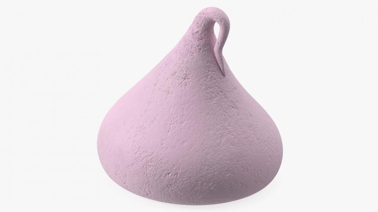 Smooth Meringue Drop Cookie Pink 3D