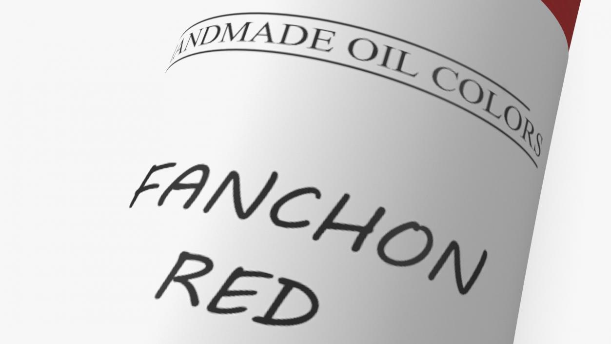 3D Fanchon Red Oil Paint Tube