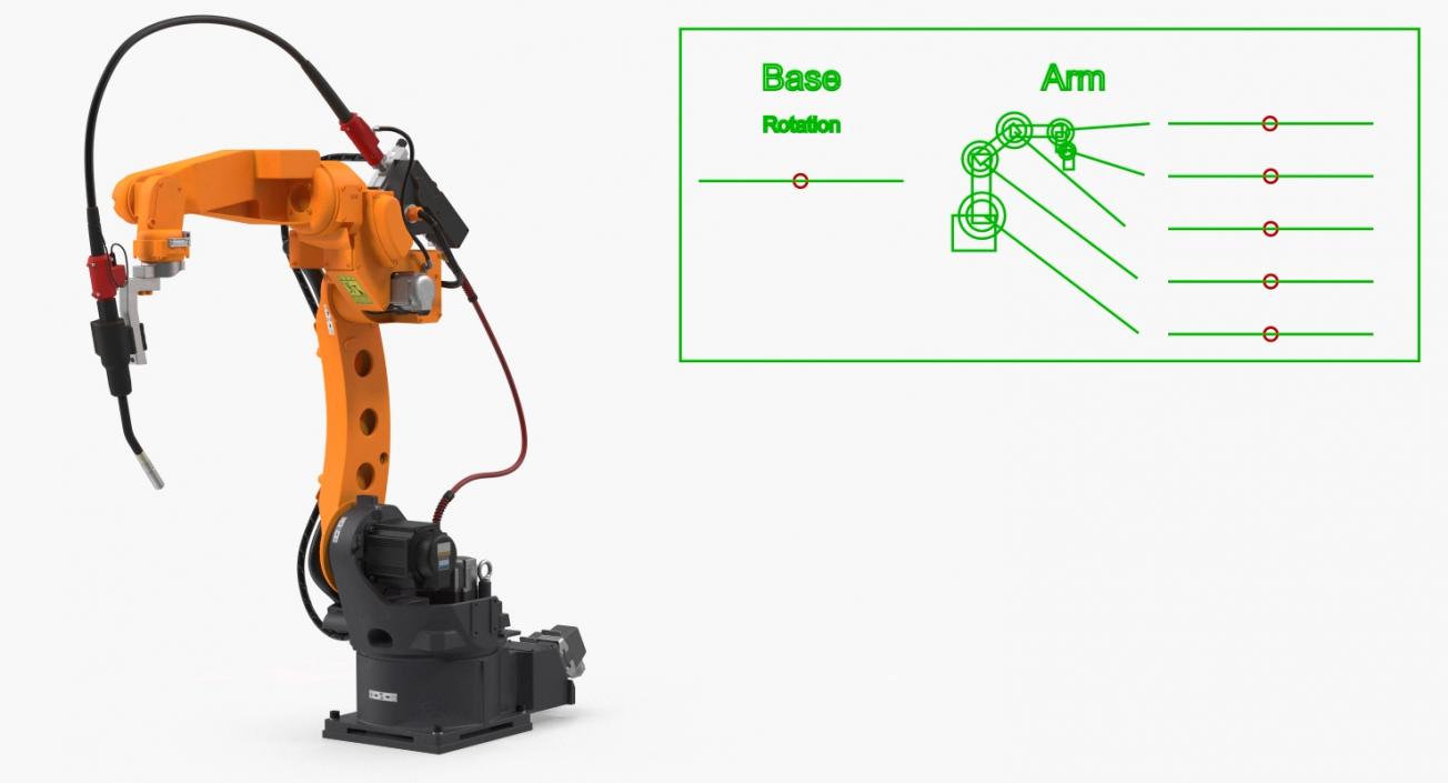 3D Welding Robot Generic Rigged model