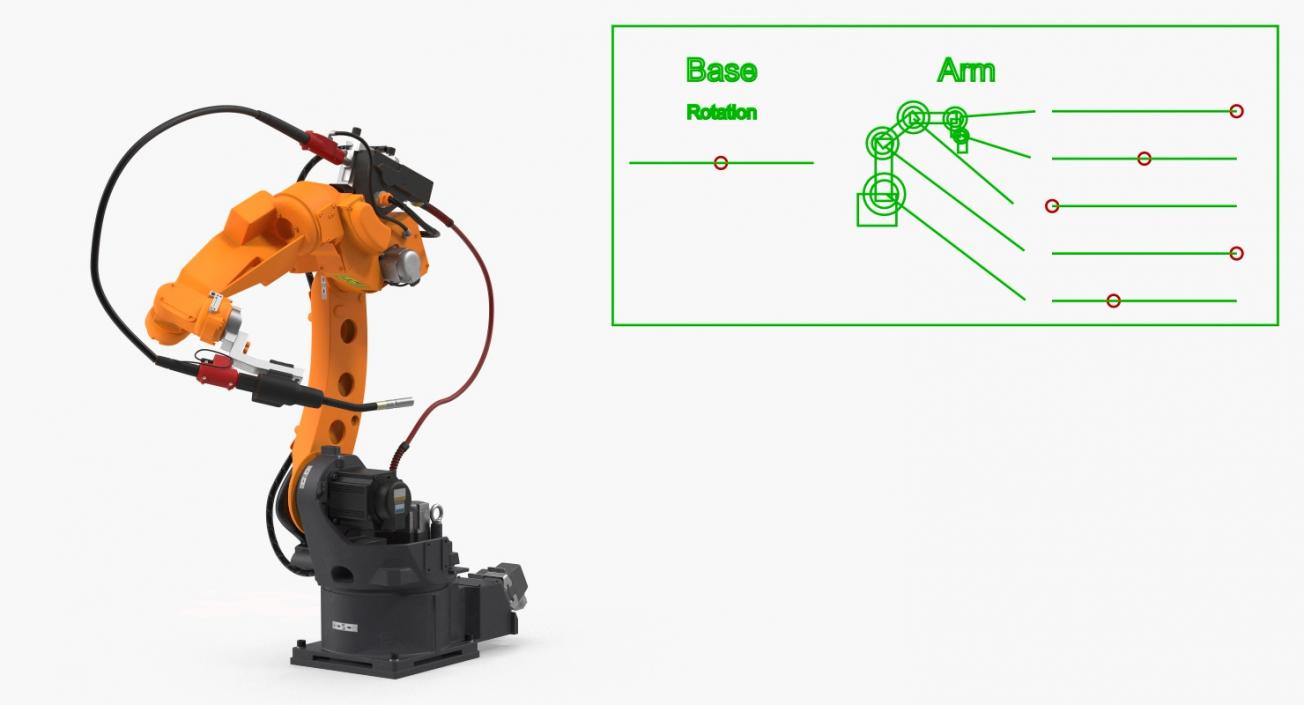 3D Welding Robot Generic Rigged model