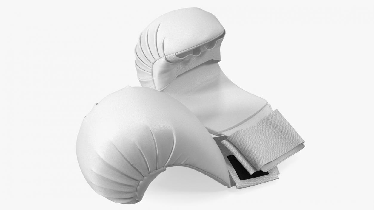 Sports Karate Gloves Lying White 3D