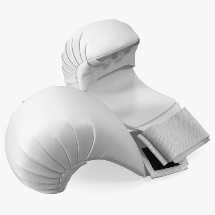 Sports Karate Gloves Lying White 3D