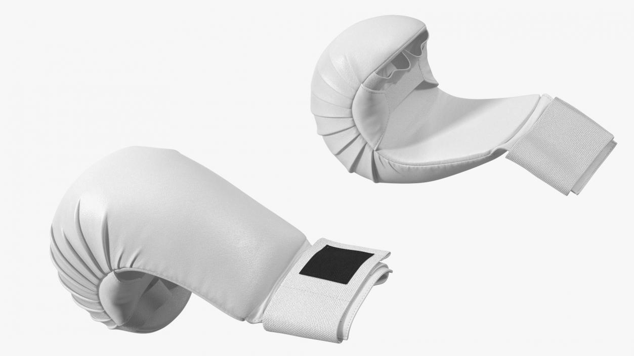 Sports Karate Gloves Lying White 3D