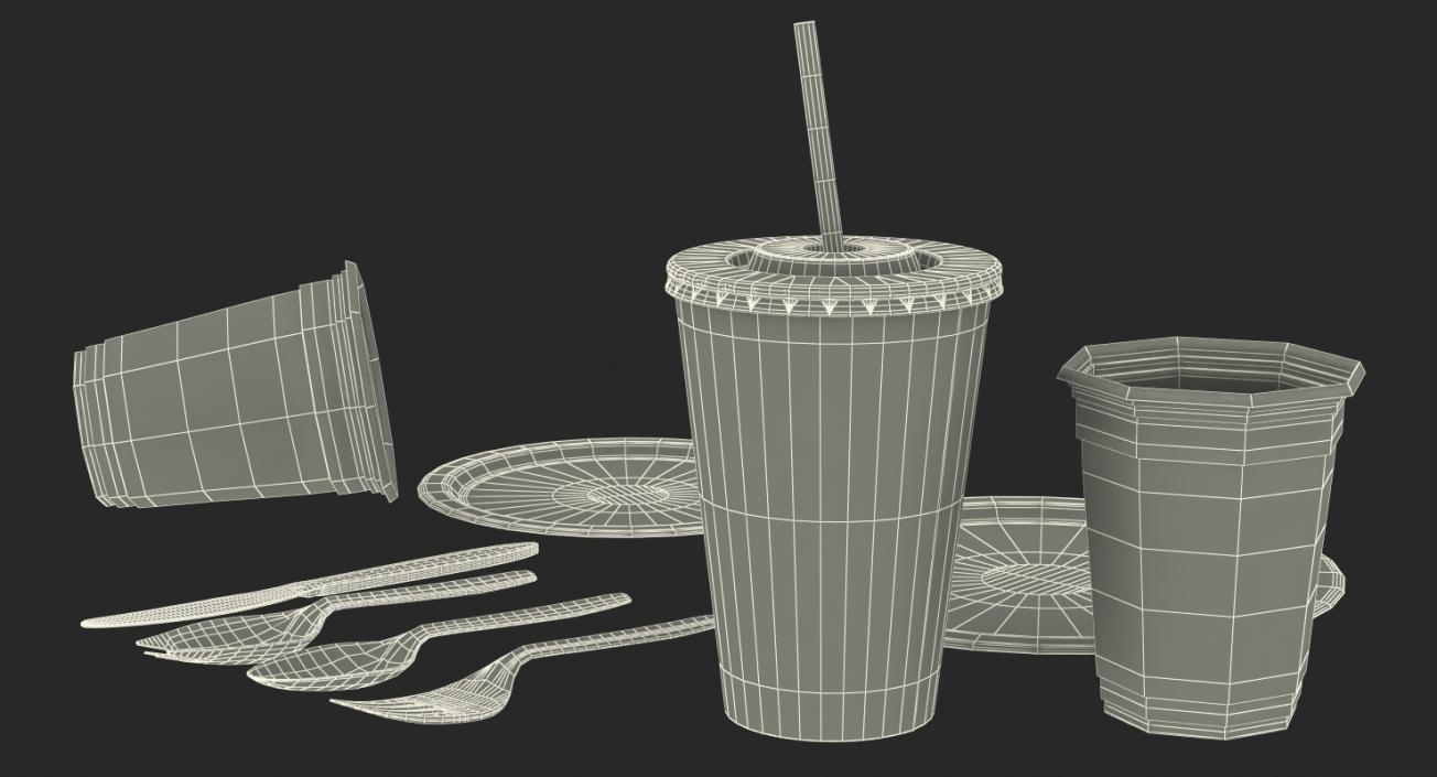 3D Disposable Tableware Collection