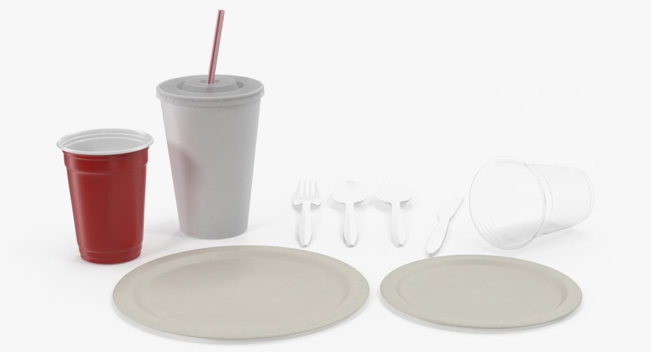 3D Disposable Tableware Collection