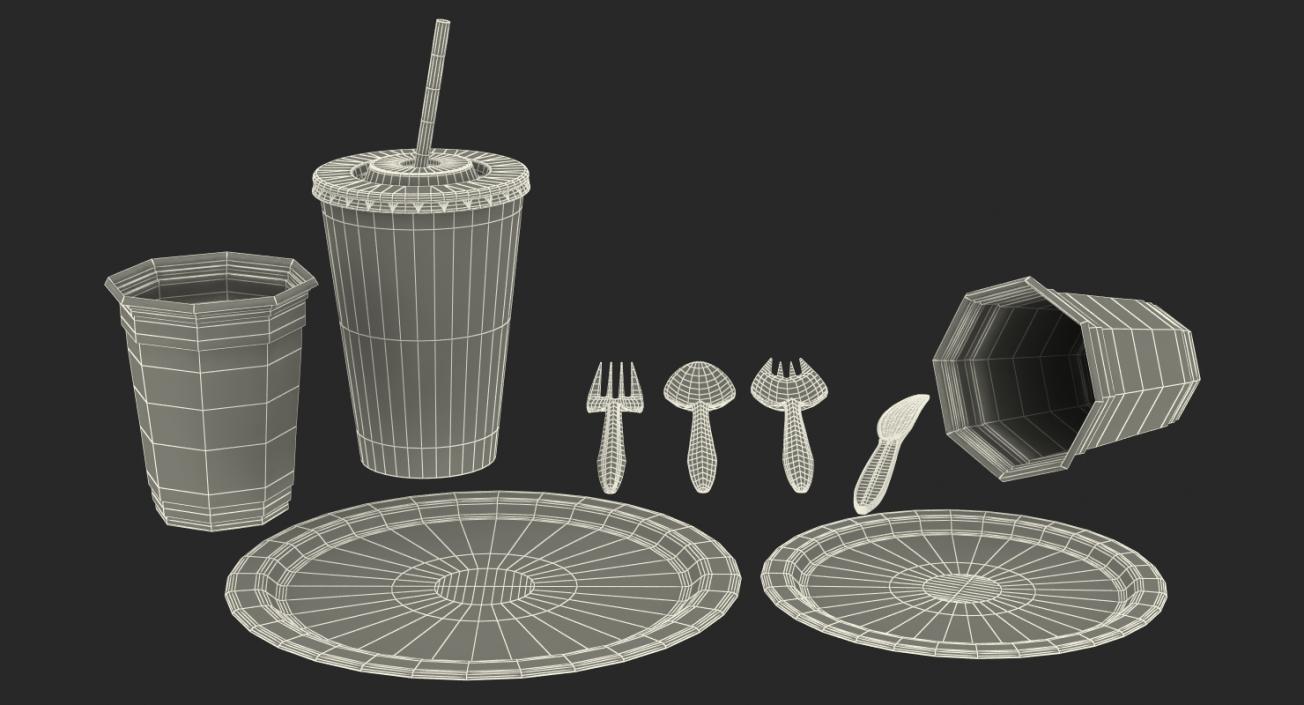 3D Disposable Tableware Collection