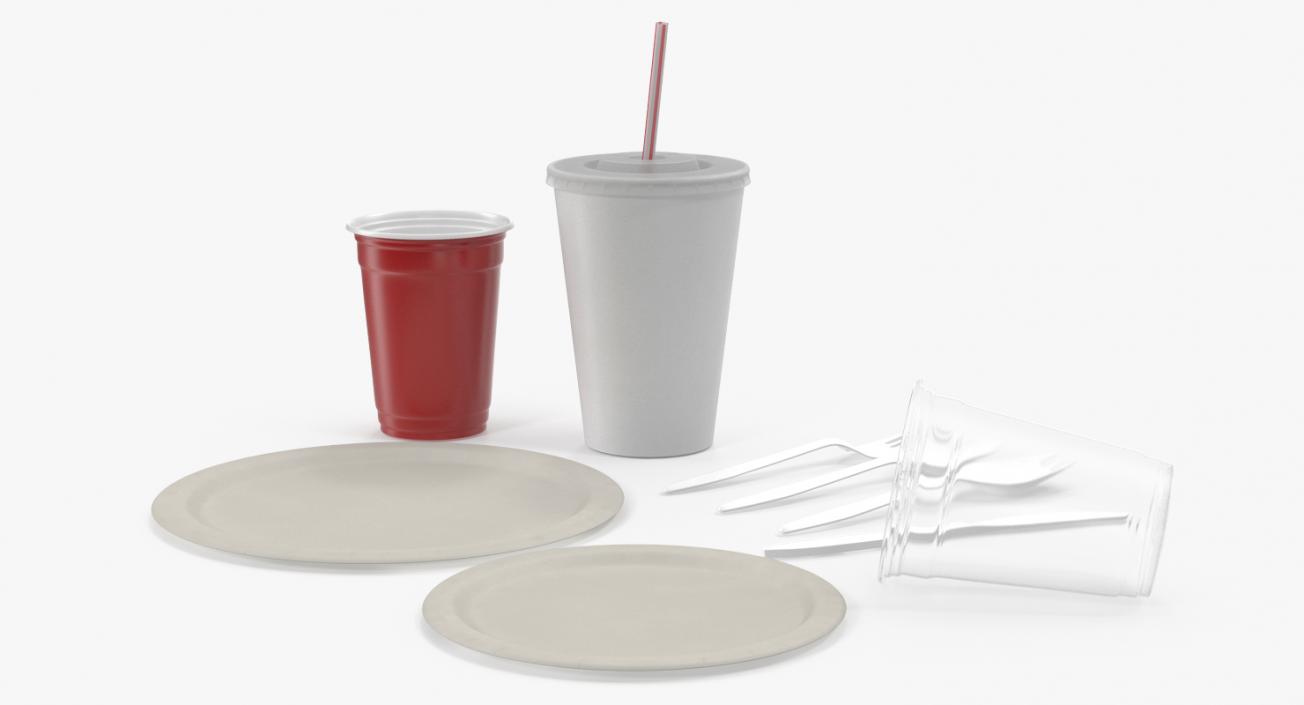 3D Disposable Tableware Collection