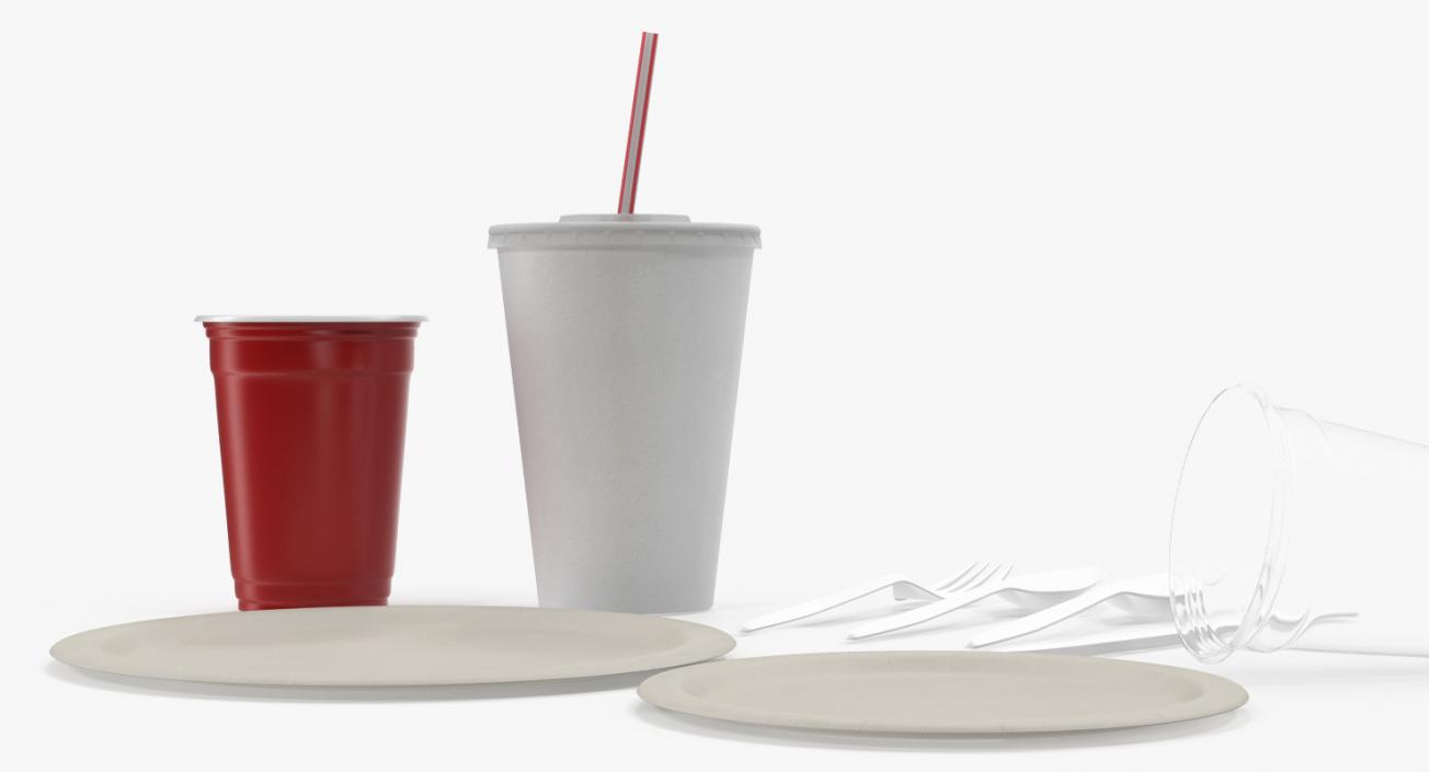 3D Disposable Tableware Collection