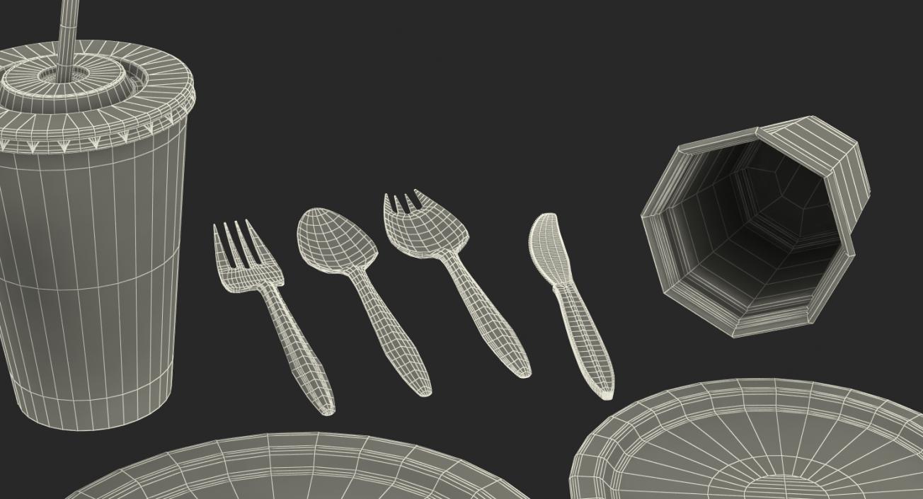 3D Disposable Tableware Collection