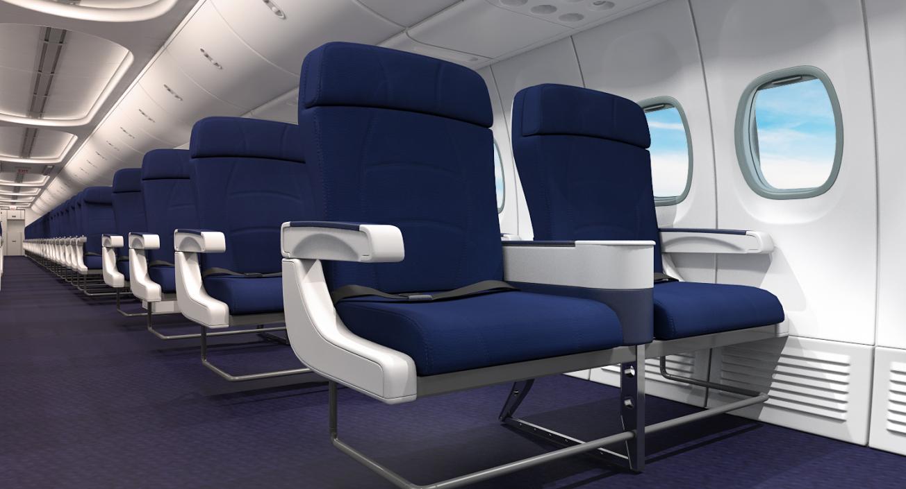 Boeing 737-900 ER United Airlines with Cabin 3D model