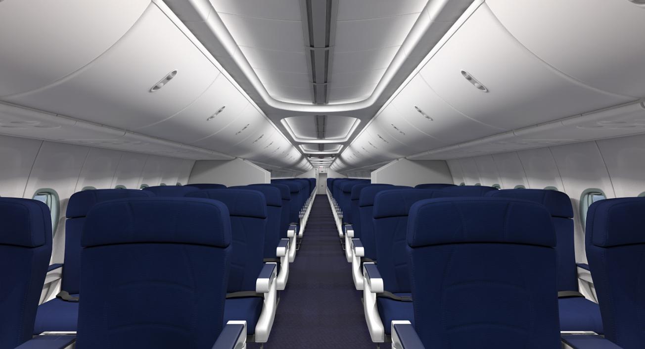 Boeing 737-900 ER United Airlines with Cabin 3D model