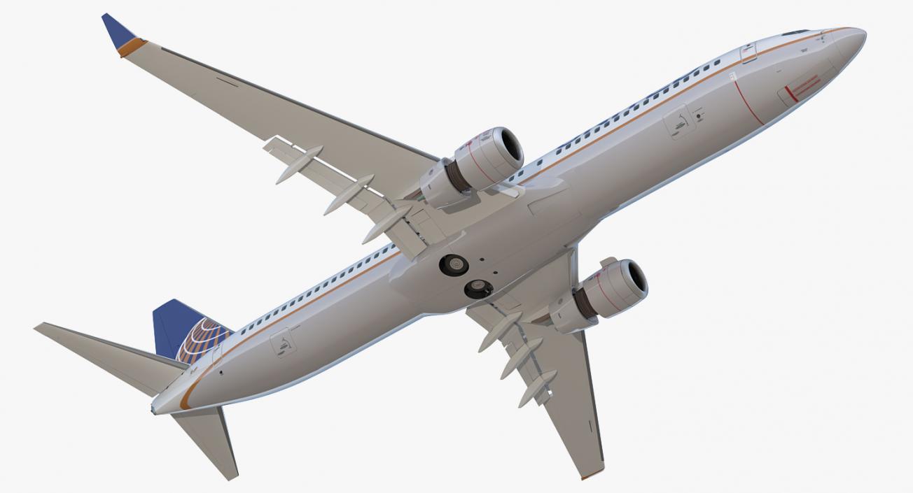 Boeing 737-900 ER United Airlines with Cabin 3D model