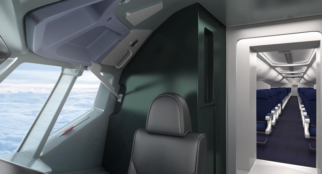 Boeing 737-900 ER United Airlines with Cabin 3D model