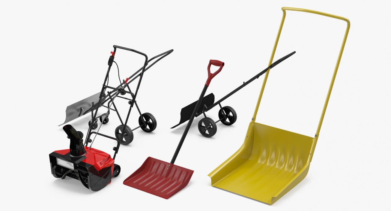 3D model Manual Snow Removal Equipment Collection