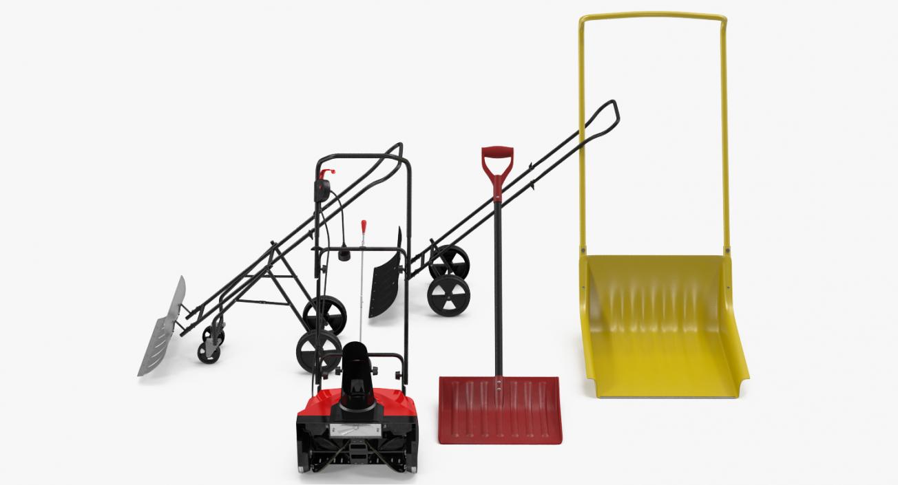 3D model Manual Snow Removal Equipment Collection