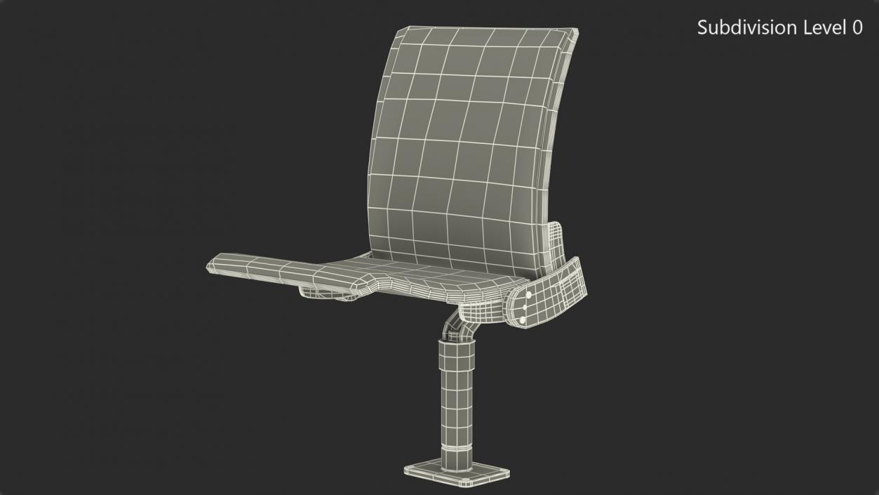 Auditorium Soft Seating Light Wood 3D model