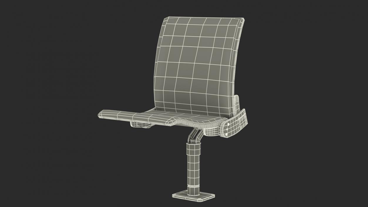 Auditorium Soft Seating Light Wood 3D model