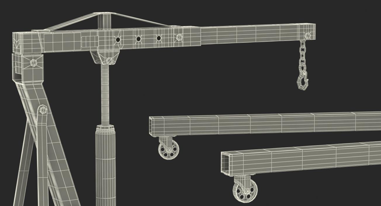 Hydraulic Engine Crane 3D