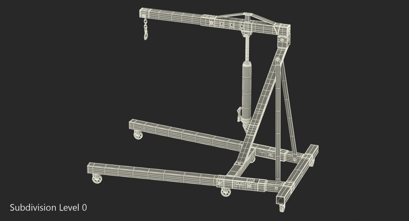 Hydraulic Engine Crane 3D