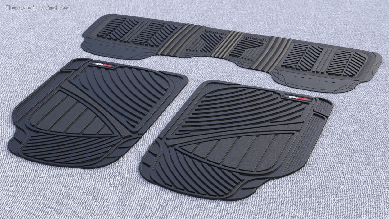 3D model Motor Trend All-Season Rubber Car Mats Rigged