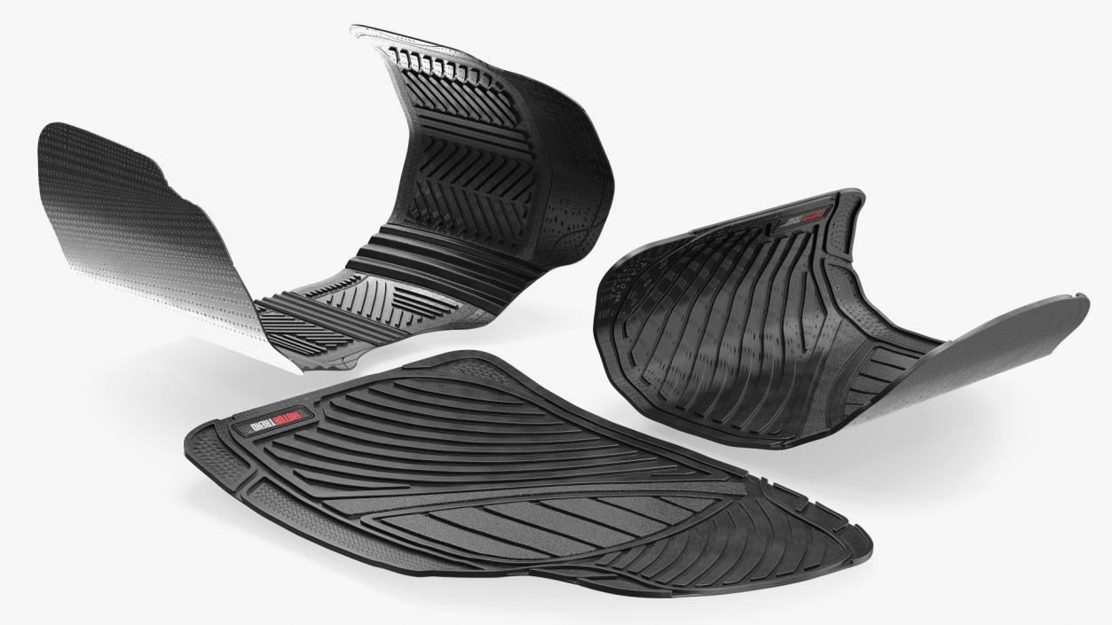 3D model Motor Trend All-Season Rubber Car Mats Rigged