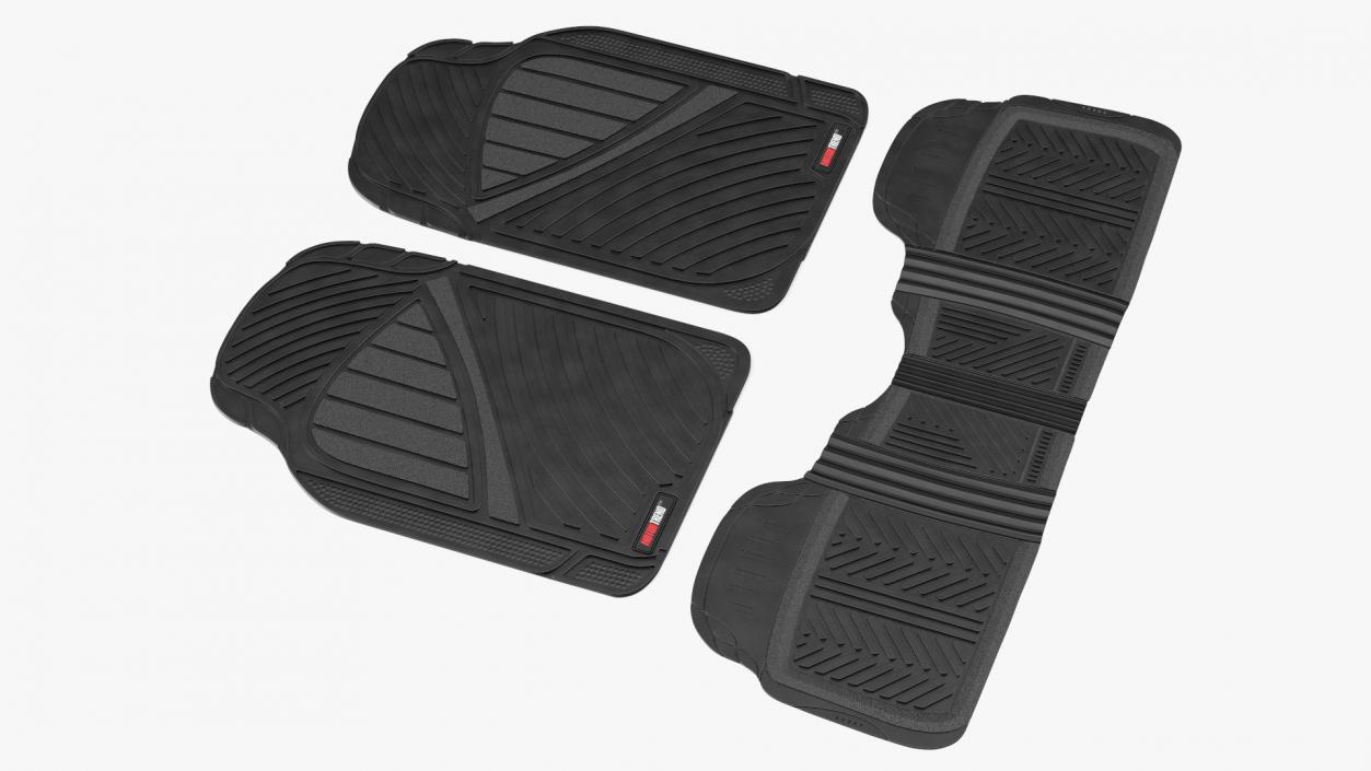 3D model Motor Trend All-Season Rubber Car Mats Rigged