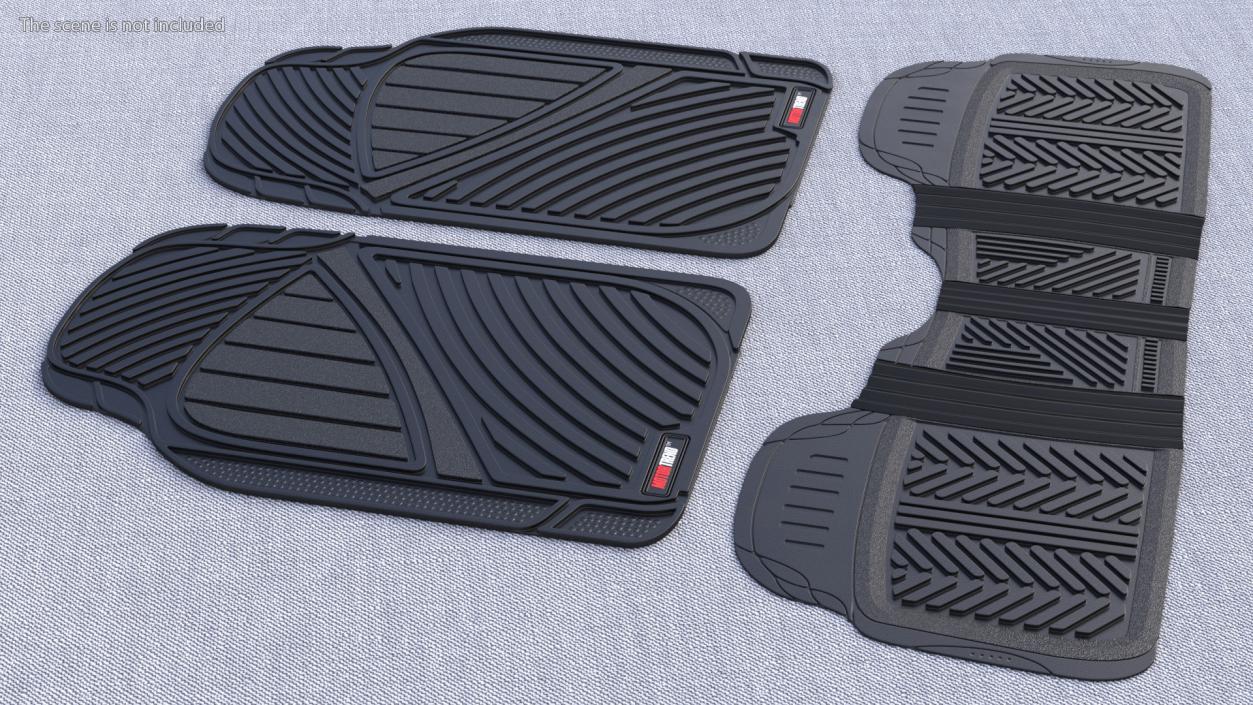 3D model Motor Trend All-Season Rubber Car Mats Rigged