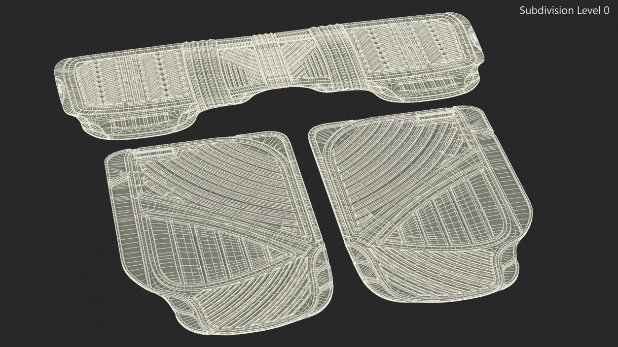 3D model Motor Trend All-Season Rubber Car Mats Rigged