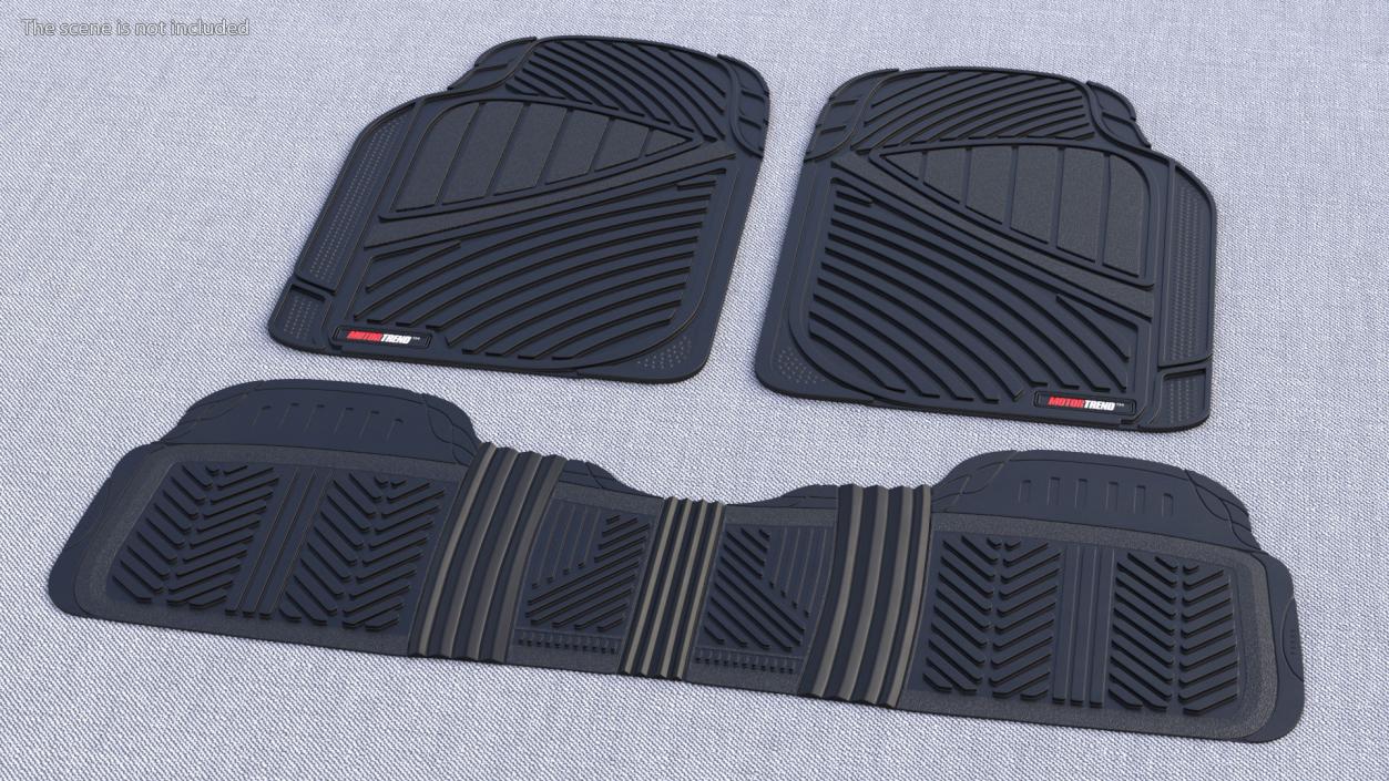 3D model Motor Trend All-Season Rubber Car Mats Rigged