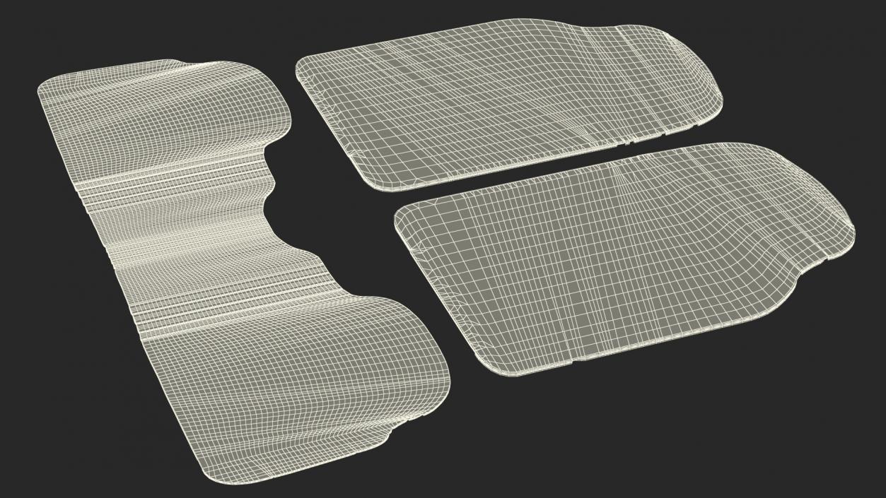 3D model Motor Trend All-Season Rubber Car Mats Rigged