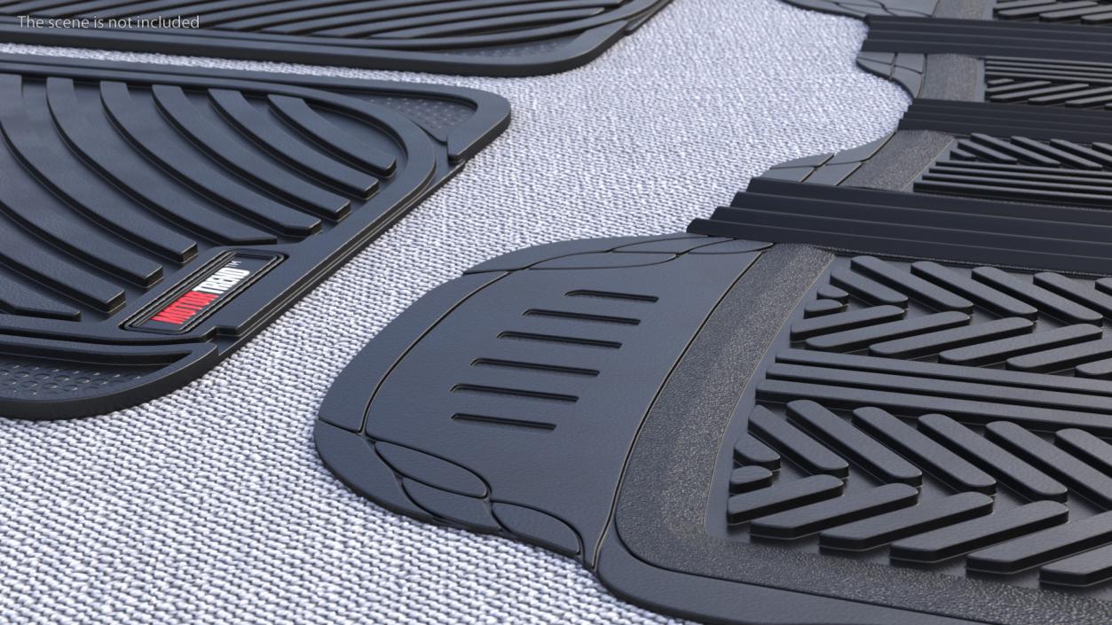 3D model Motor Trend All-Season Rubber Car Mats Rigged